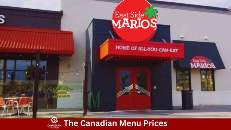 East Side Mario’s Menu Prices In Canada