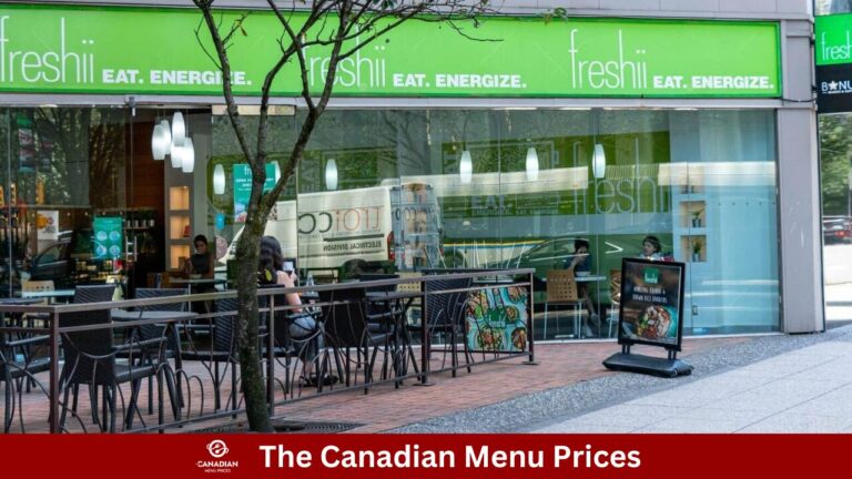 Freshii Menu Prices in Canada