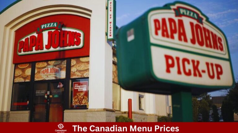 Papa John’s Menu Prices In Canada