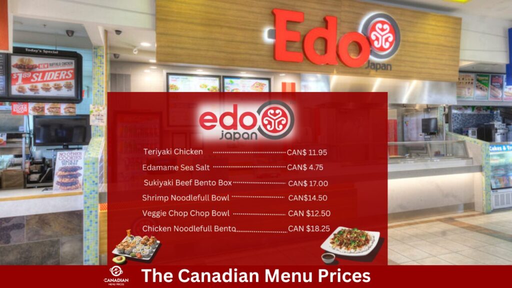 Edo Japan Menu Prices In Canada - 2024