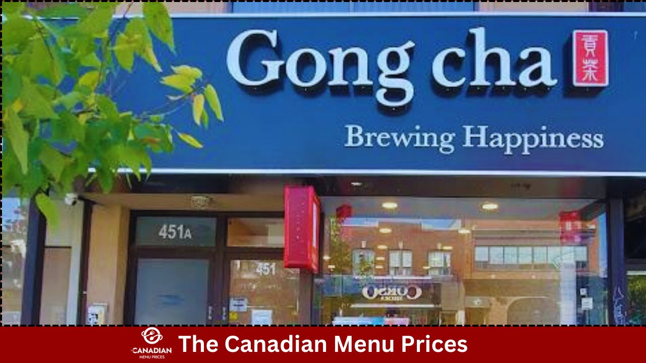 Gong Cha Menu Prices in Canada