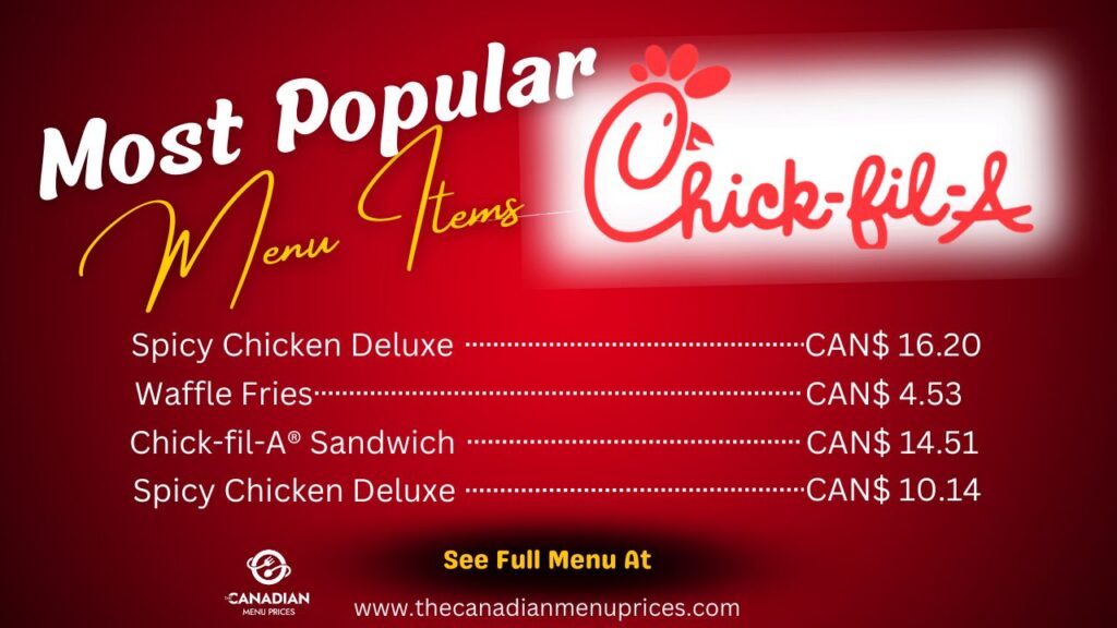 Most Popular Items of Chick-fil-A