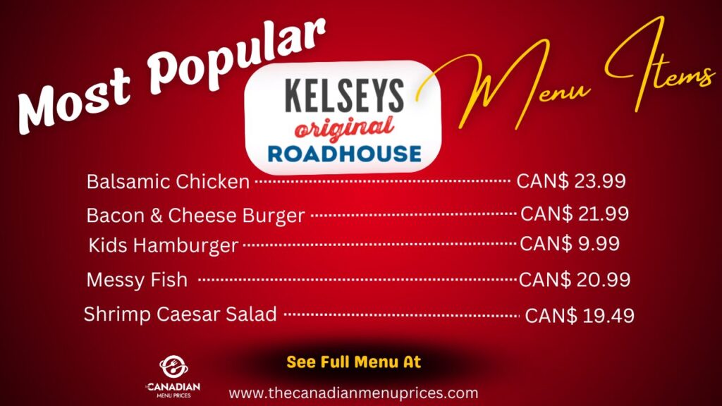 Most Popular Food Items of Kelseys