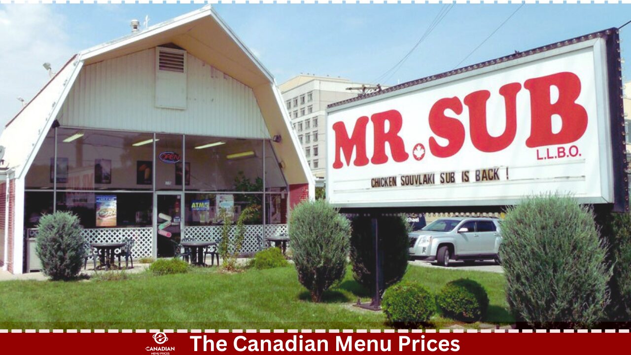Mr. sub Menu Prices in Canada