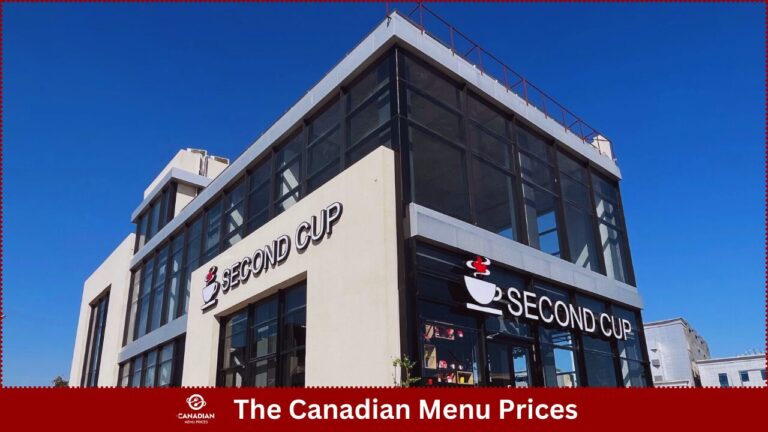 Second Cup Cafe Menu Prices In Canada 