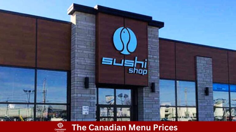 Sushi Shop Menu Prices in Canada