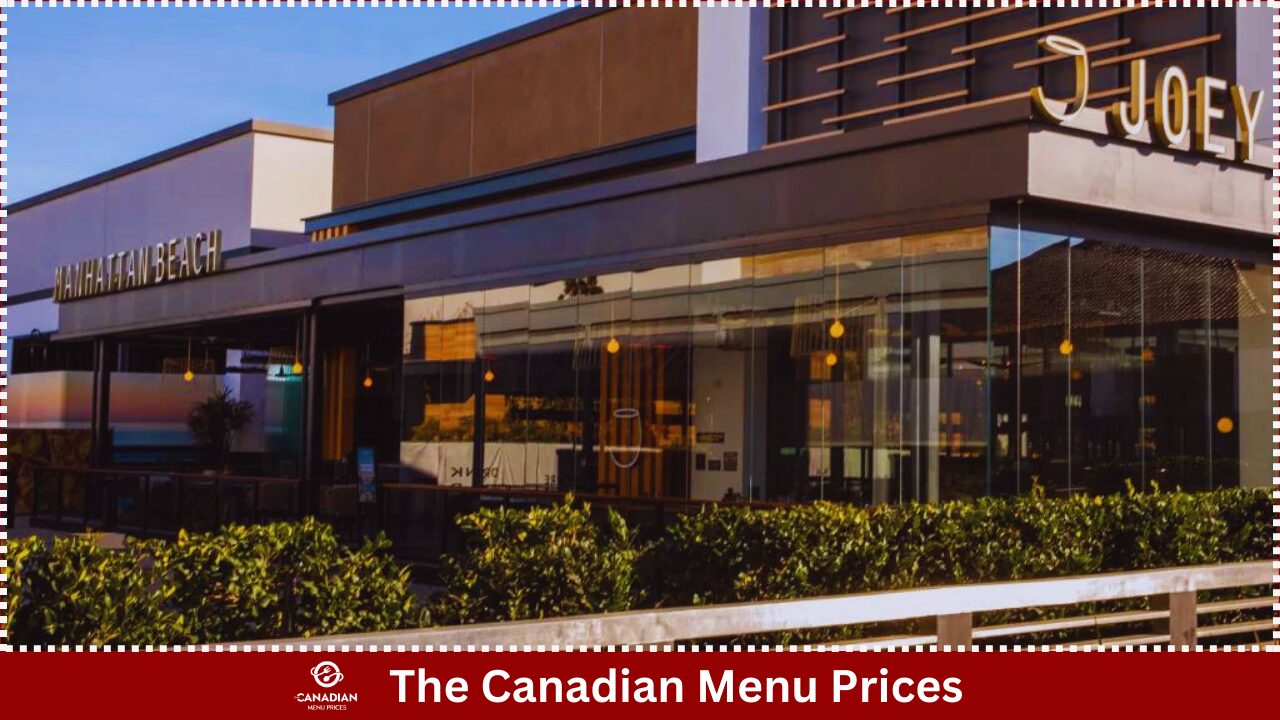 joey menu prices in canada