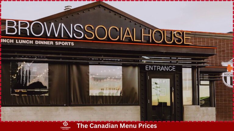 Browns SocialHouse Menu Prices In Canada