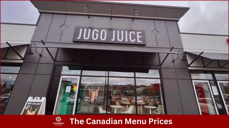 Jugo Juice Menu Prices in Canada