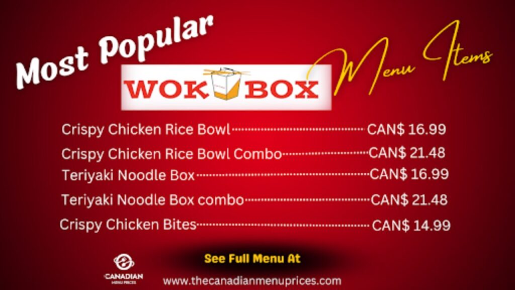Most Popular Items of Wok Box