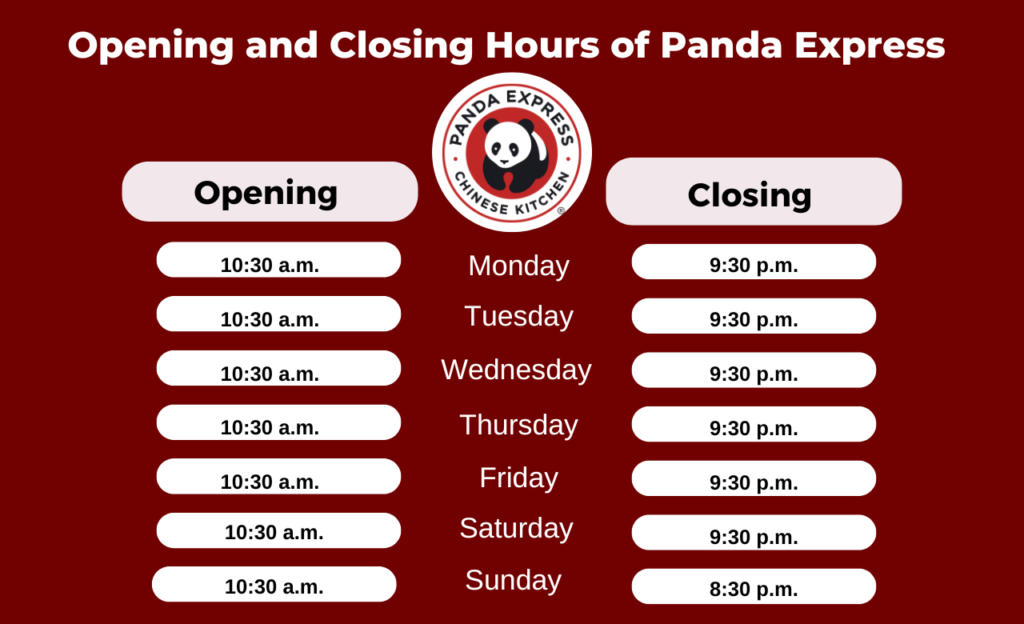 Opening and Closing Hours of Panda Express