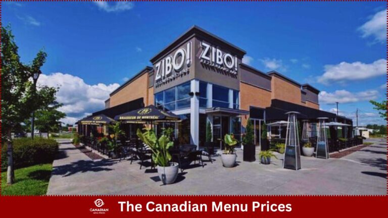 ZIBO! Menu Prices in Canada