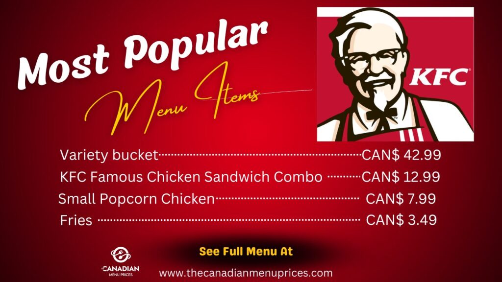 Most Popular Food Items of KFC 