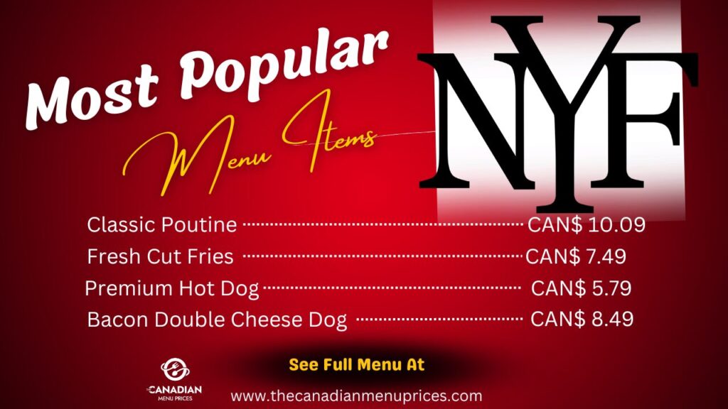 Most Popular Items of New York Fries