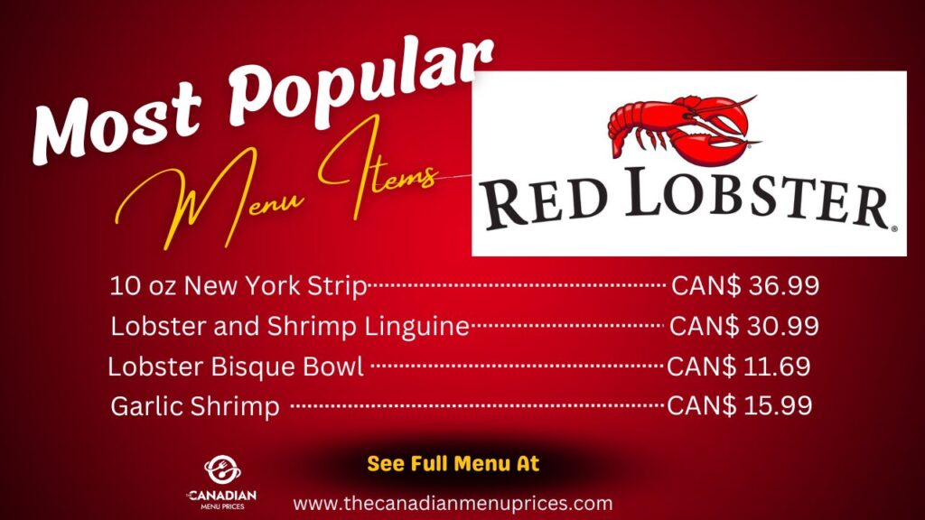 Most Popular Items of Red Lobster