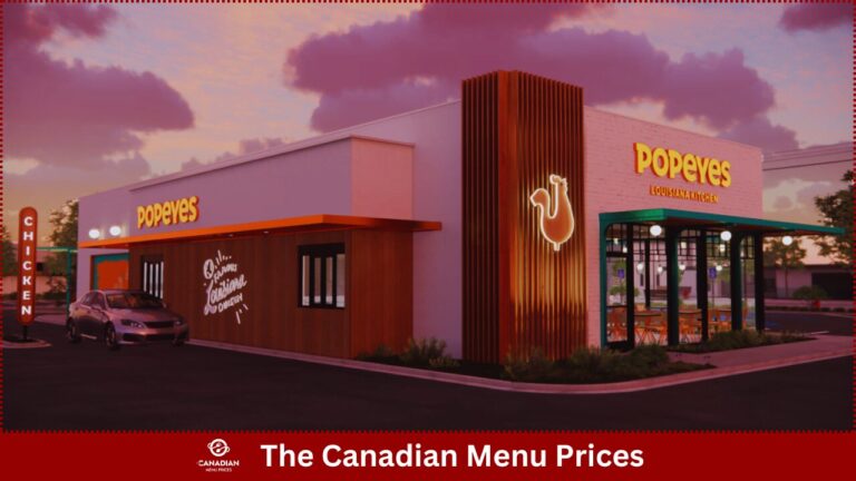 Popeyes Menu Prices in Canada 