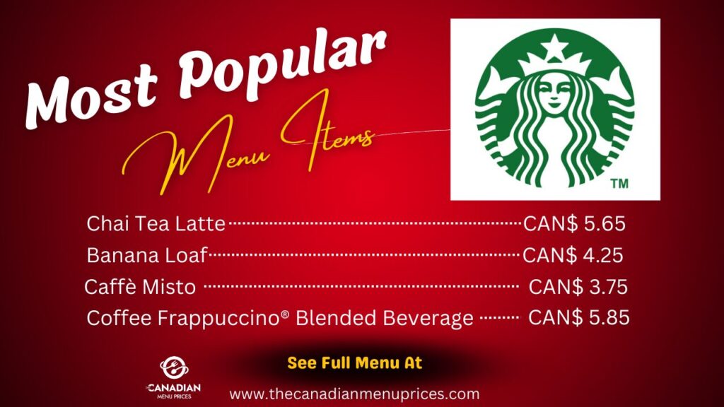 Popular Food Items at Starbucks in Toronto