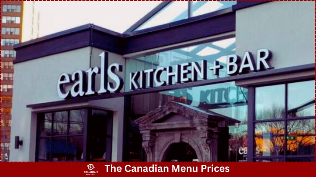 Earls Menu Prices in Canada