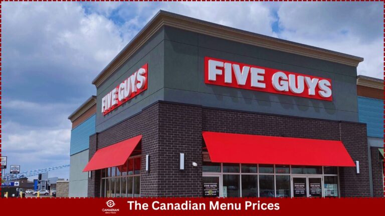 Five Guys Menu Prices in Canada