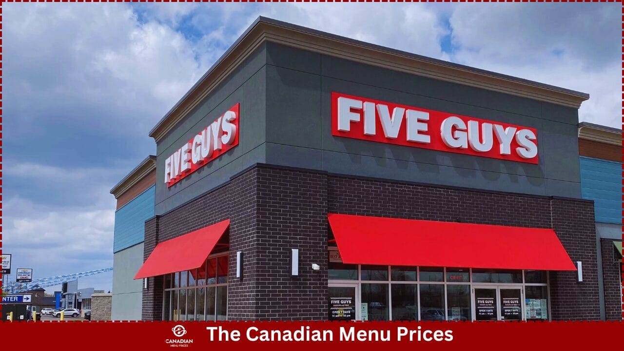 Five Guys Menu Prices in Canada