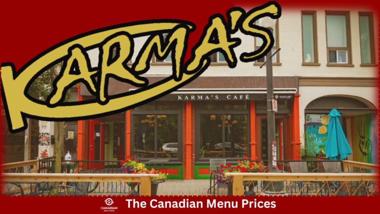Karma’s Cafe Menu Prices in Canada