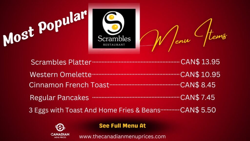 Most Popular Items of Scrambles Canada