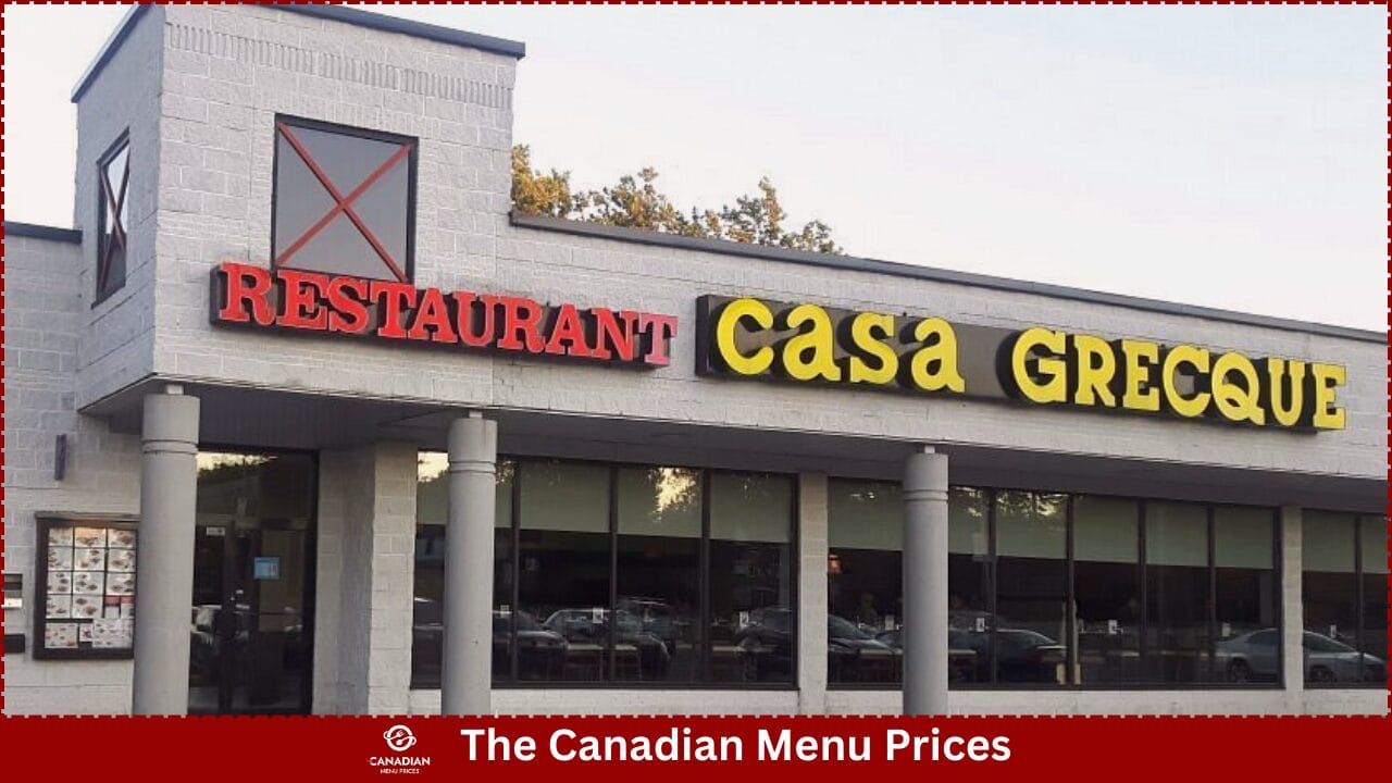 Casa Grecque Menu Prices in Canada