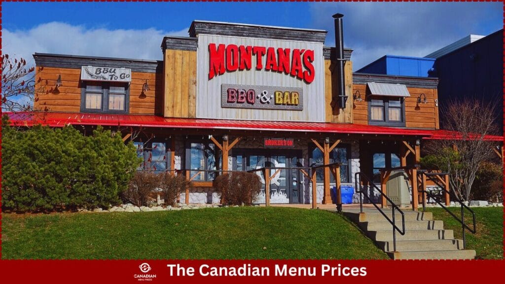 Montana's BBQ Bar Menu Prices in Canada