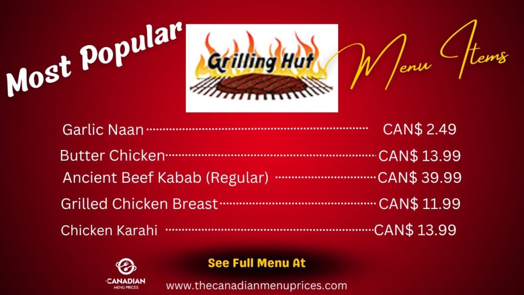 Popular Food Items of Grilling Hut