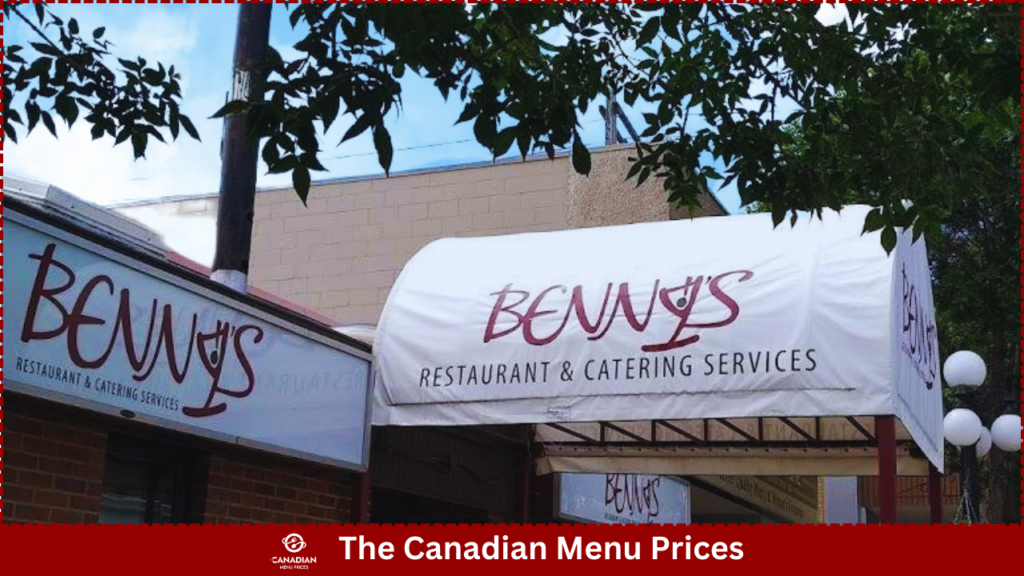 Benny's Restaurant Menu Prices in Brandon Canada