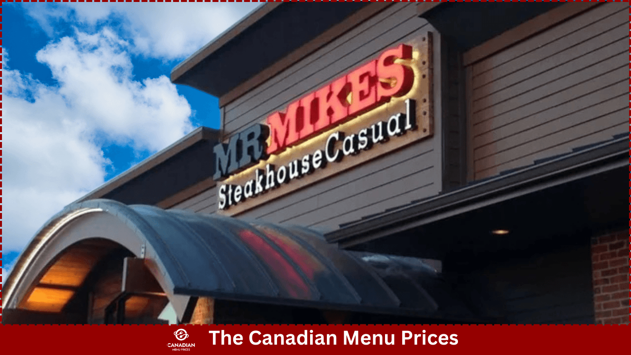 MR MIKES Steakhouse Casual Menu Prices in Canada