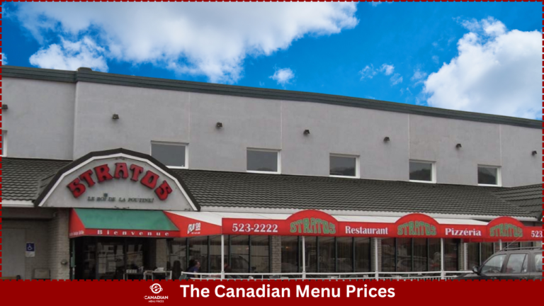 Stratos Pizzeria Menu Prices Canada